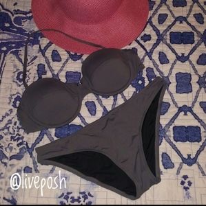 NWOT MADEWELL Grey Underwire Top & Hipster Bottom